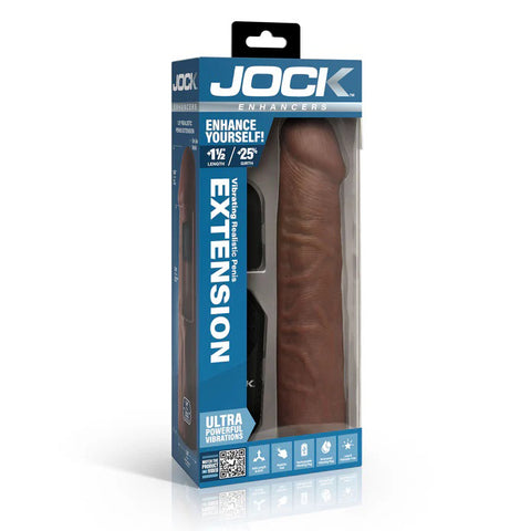 Jock Enhancers 1.5 Inch Vibrating Penis Extension with Remote Light SLEEVES