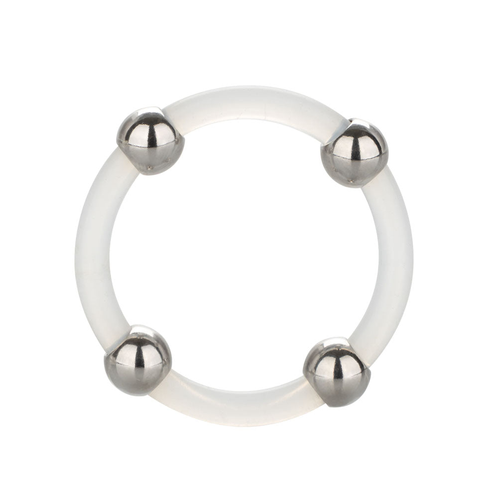 Steel Beaded Silicone Ring Large (1.5 Inch Diameter) – Stretch Fit Silicone Ring > Cock Ring > Single