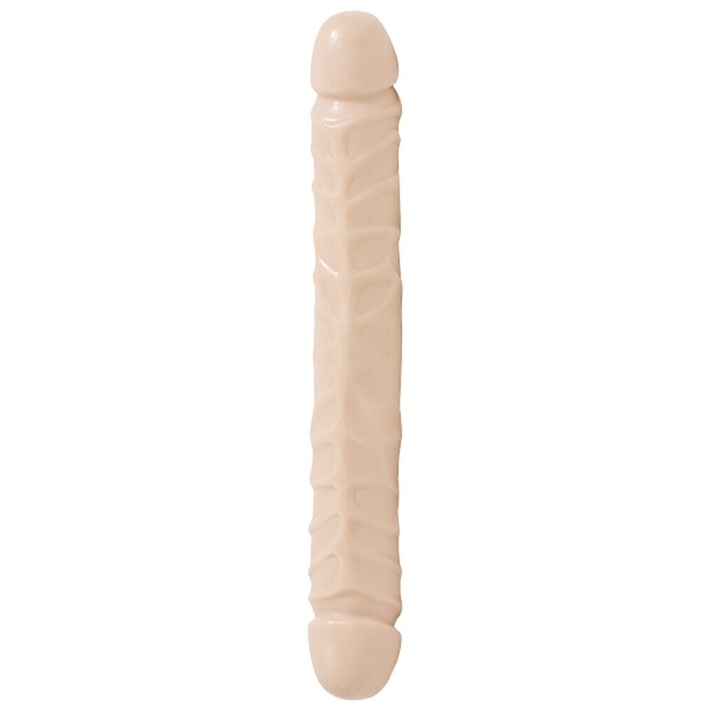 Jr Veined Double Header 12 Inch Dong Flesh Pink Double Dongs