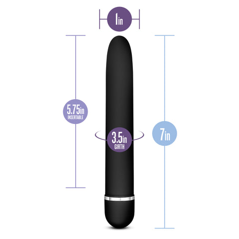 Rose Luxuriate Black Vibrator 7 Inch Multi-Speed Design Vibrators