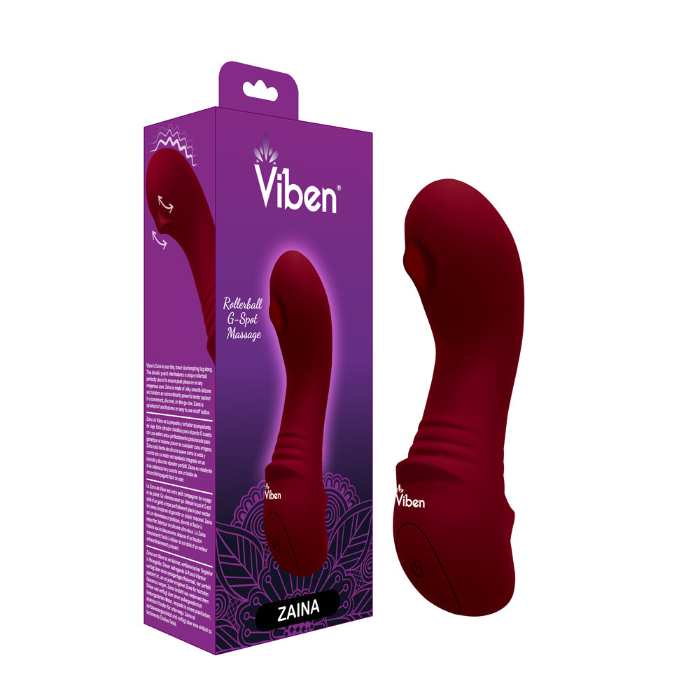 Viben Zaina Mini Rollerball G-Spot Vibrator in Ruby Color > Sex Toys For Ladies > G-Spot Vibrators