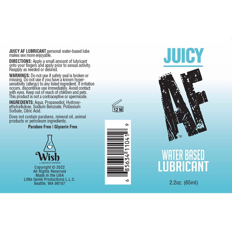 Juicy AF Water Based Lubricant – Natural Feel Thin Texture 59ml Bottle > Lube > Water Based