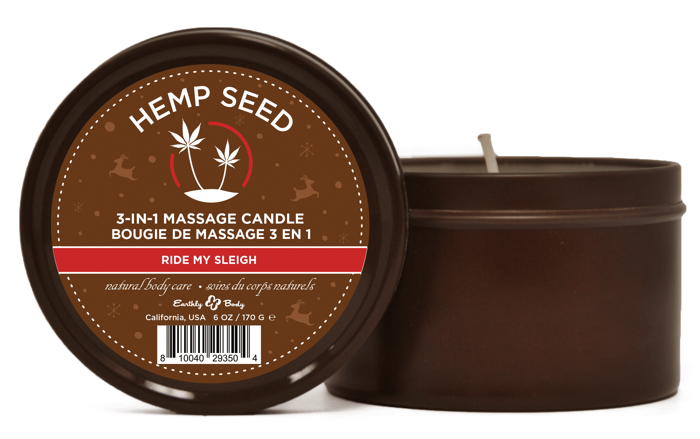 Hemp Seed 3-in-1 Massage Candle Ride My Sleigh 6oz/ 170 G Default Title Bath & Body
