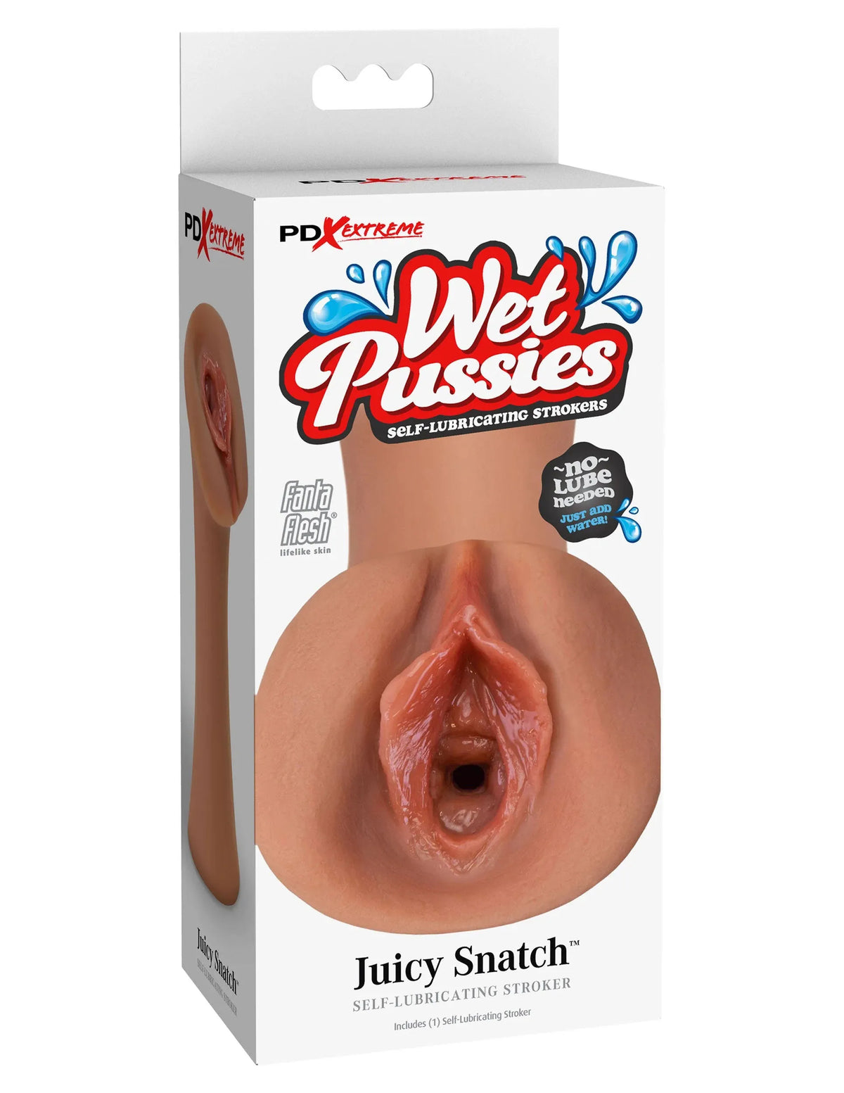 Extreme Wet Pussies Juicy Snatch – Self-Lubricating Male Stroker with Fanta Flesh Material Tan > Sex Toys For Men > Masturbators > Manual