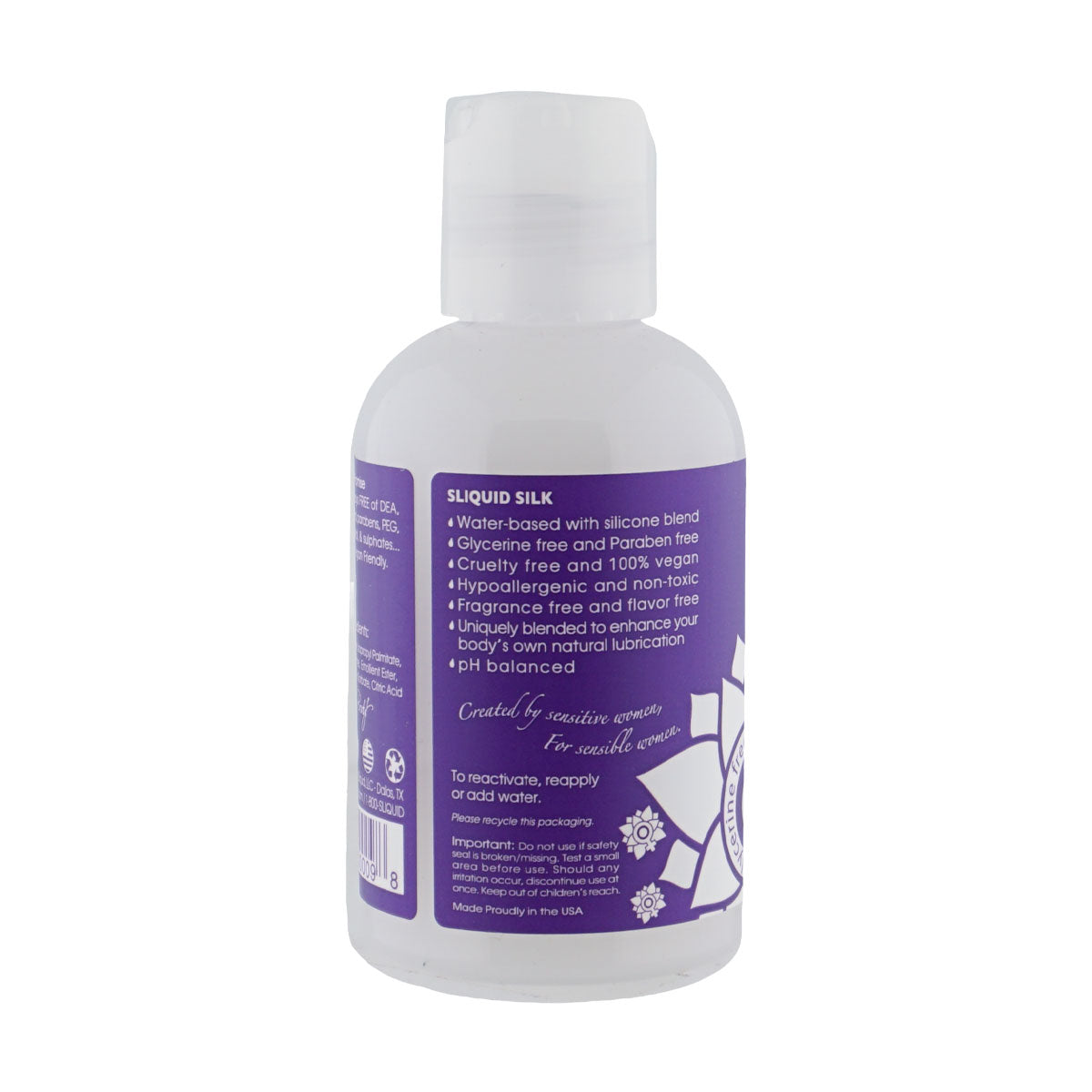 Sliquid Naturals Silk Hybrid Lubricant (125ml) – Vegan Friendly Long-Lasting Personal Lubricant > Lube > Hybrid