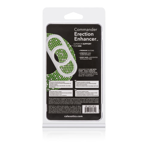Penis Pump Commander Erection Enhancer - Enhanced Performance Device White COCK RINGS