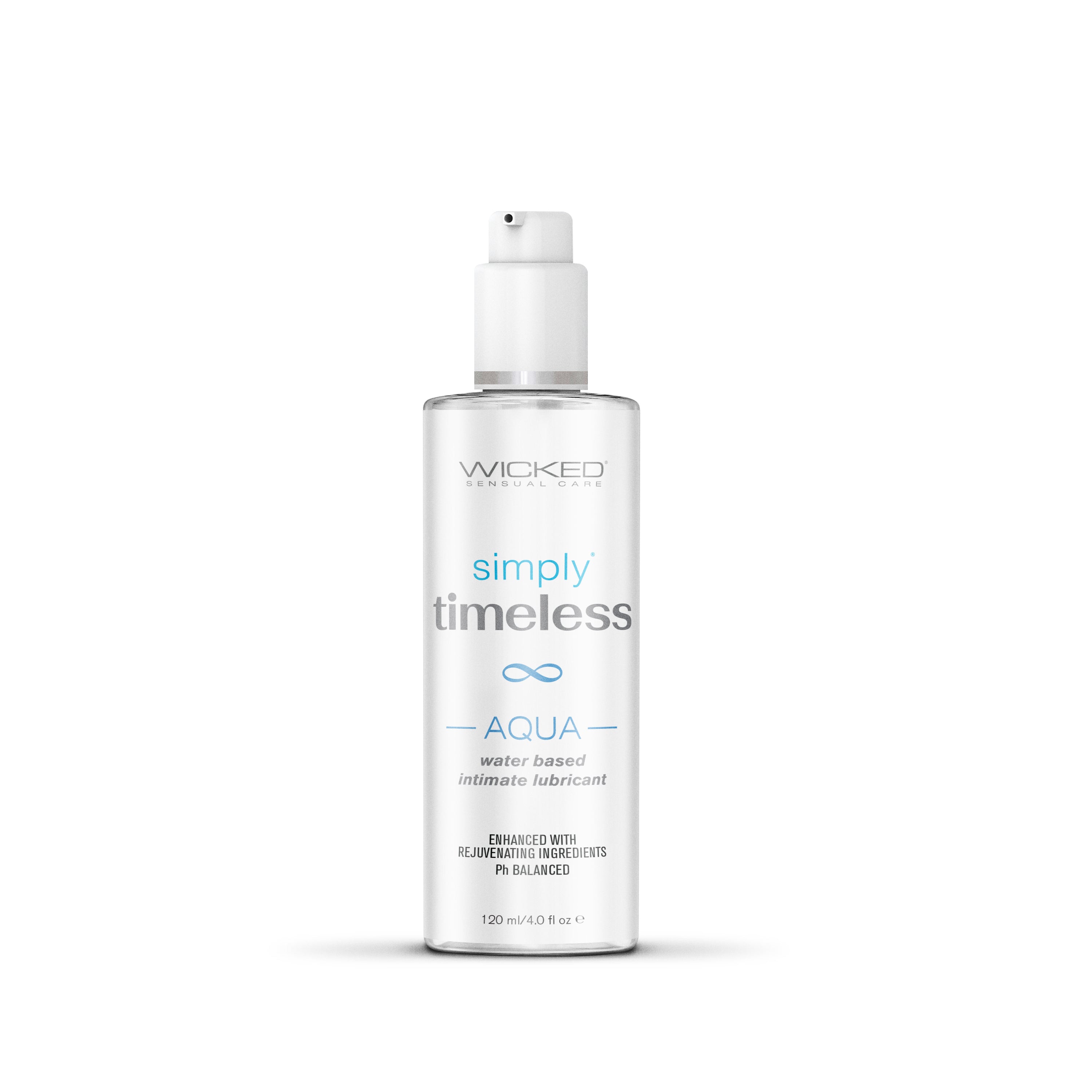 Wicked Simply Timeless Aqua 120 ml Water Based Lubricant White Water Based Lube