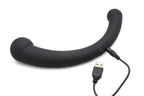 Silicone Dual-Ended Rechargeable Vibrating Dildo – G-Spot and P-Spot Stimulator Black > Dildos > Neutral Dildos