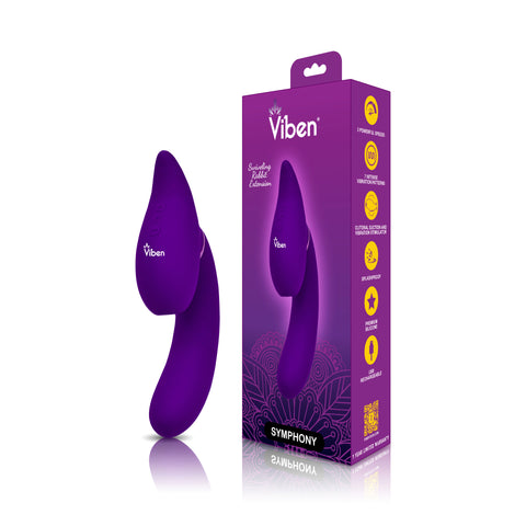 Symphony 21 Mode Swivel Suction Head Triple Motor Vibrator VIBRATORS-RABBIT