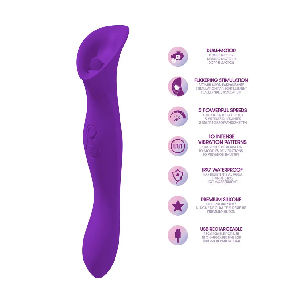 Petallux (Purple) – Dual-Ended Clitoral Stimulator > Sex Toys For Ladies > Clitoral Vibrators and Stimulators