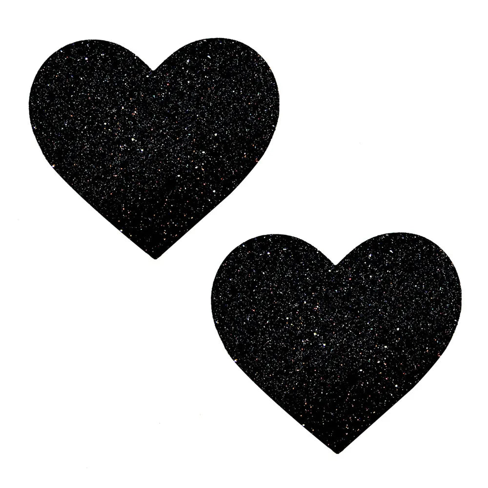 Nipztix Black Malice Glitter I Heart U – Glitter Pasties 2 Pack Black > Clothes > Pasties