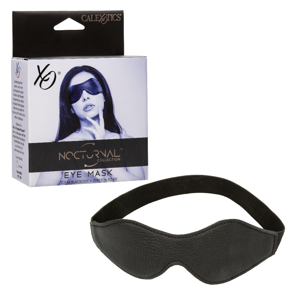 Nocturnal Collection Stretch Eye Mask Black for Sensory Play Black Blindfold