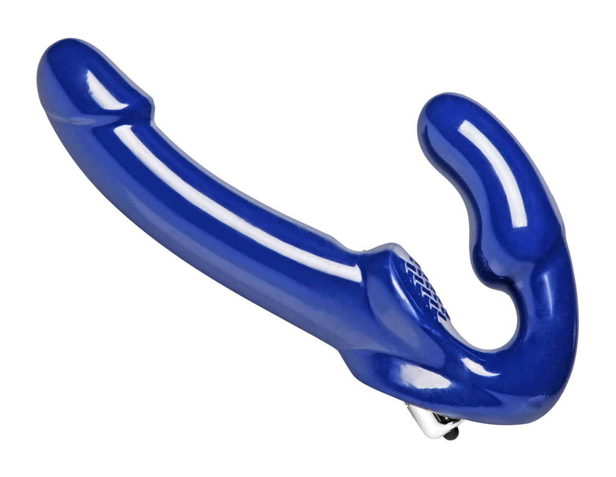 Revolver 2 10 Inch Vibrating Strapless Strap On Dildo Toy Blue > Dildos > Strapless Strap Ons