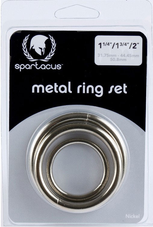 Metal C Ring Set – Slim Metal Cock and Ball Rings Set 1 1/4 inch - 2 Inch > Cock Ring > Metal