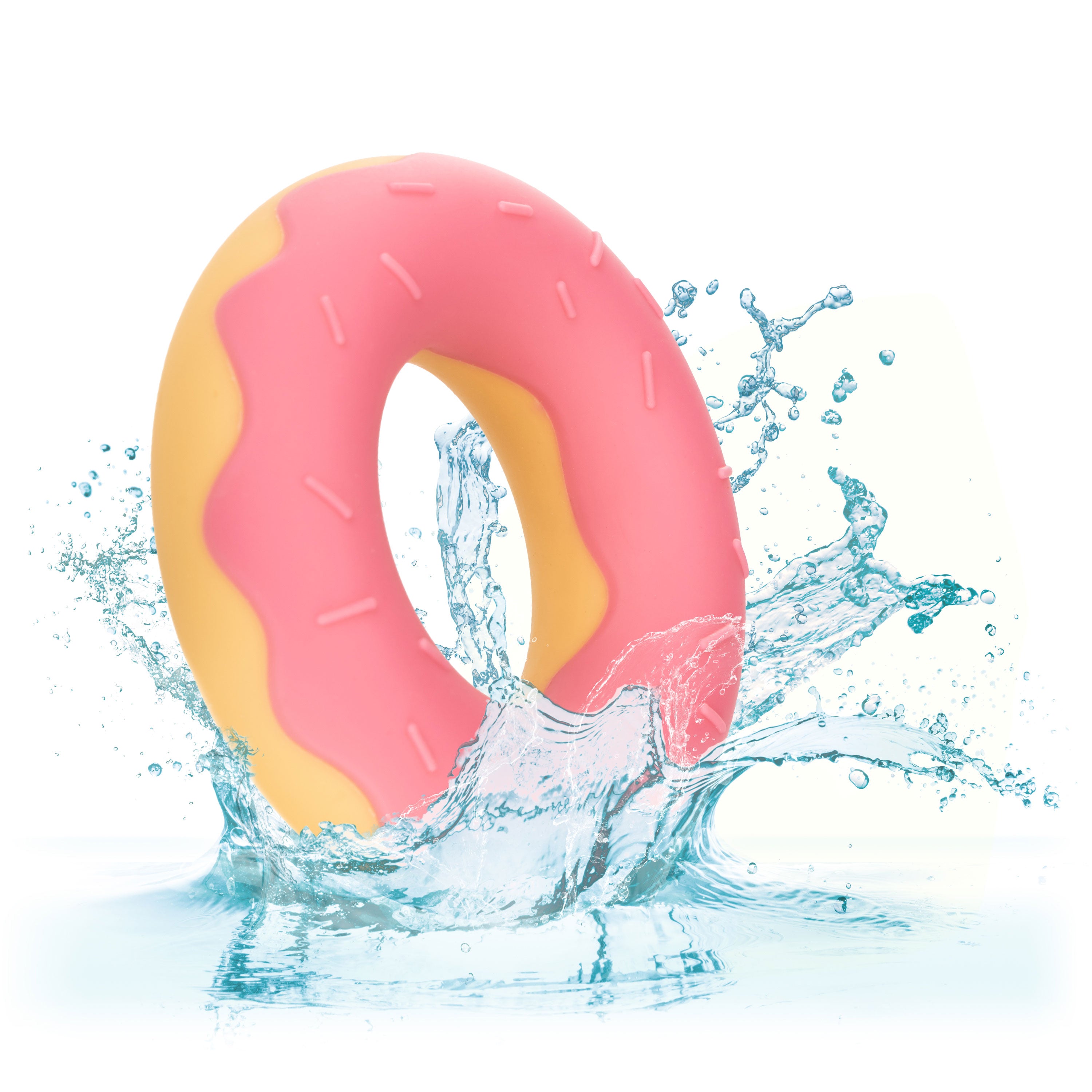 Naughty Bits Dickin Donuts Pink Silicone Donut Cock Ring Premium Stretchy Penis Enhancer > Cock Ring > Single