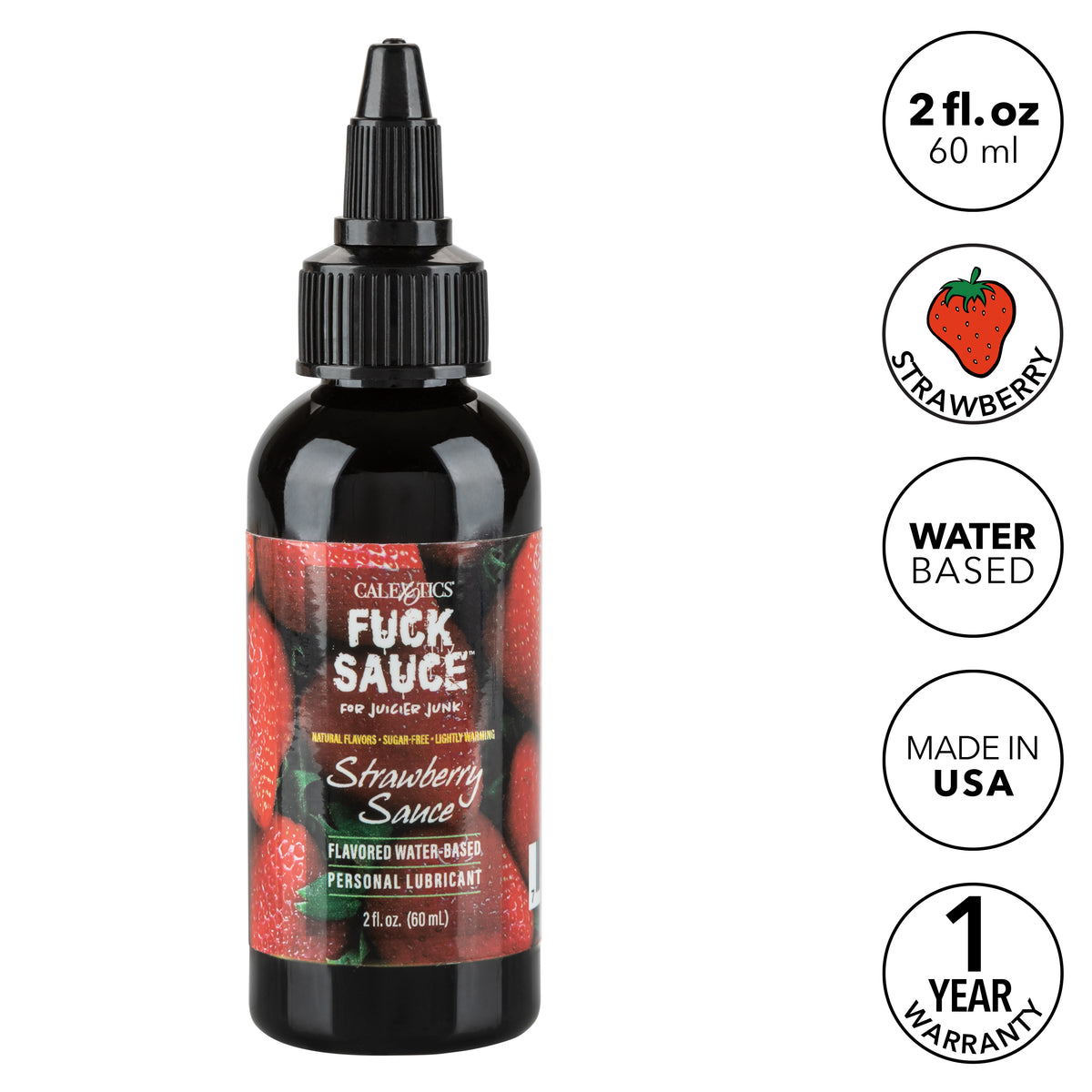 Fuck Sauce Flavored Water-Based Lubricant – 2 Fl. Oz. Strawberry | Watermelon > Lube > Flavoured