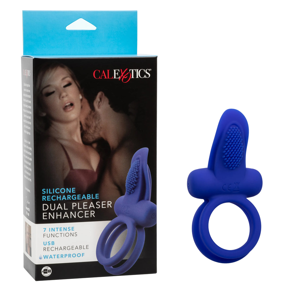 Silicone Rechargeable Dual Vibration Stimulator Ring