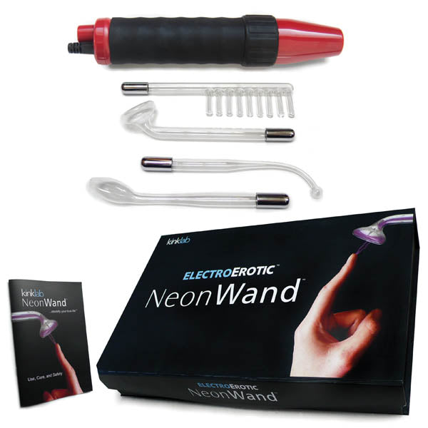 KinkLab Neon Wand Electrosex Kit E-Stim 5 Piece Set Purple E-STIM TOYS