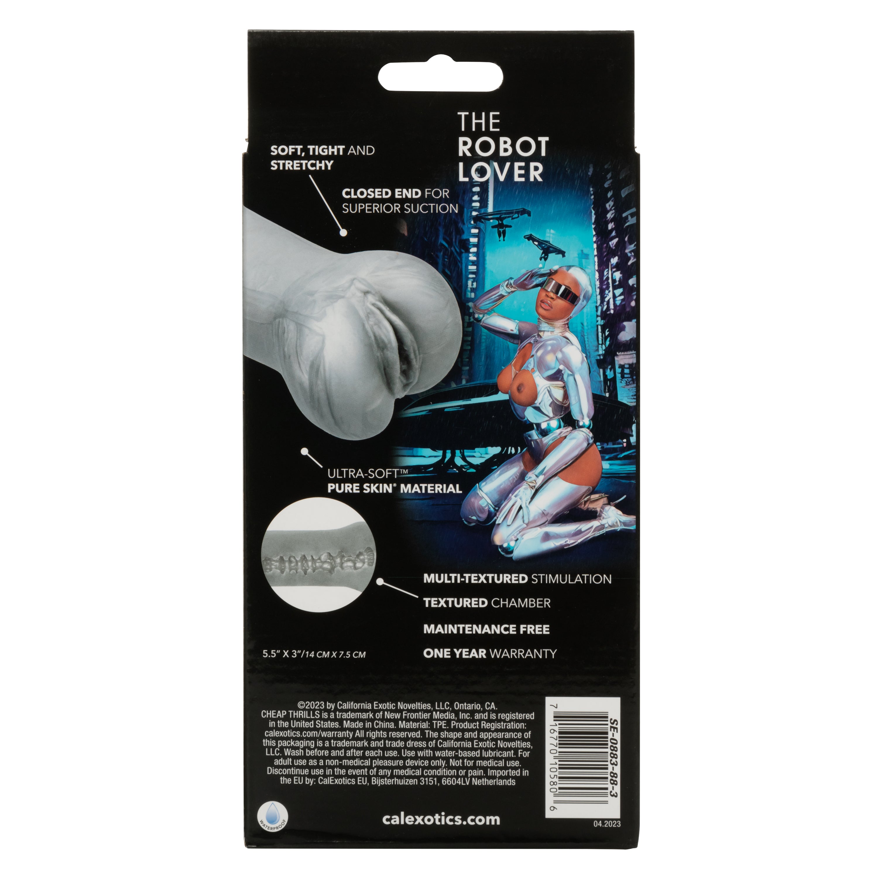 Cheap Thrills The Robot Lover Realistic Gray Masturbator with Pure Skin Material and Textured Interior Strokers - Fantasy