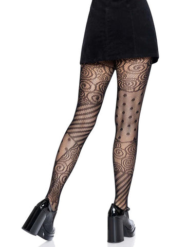 Doll Net Tights Black One Size Fishnet Patterned Hosiery Hosiery