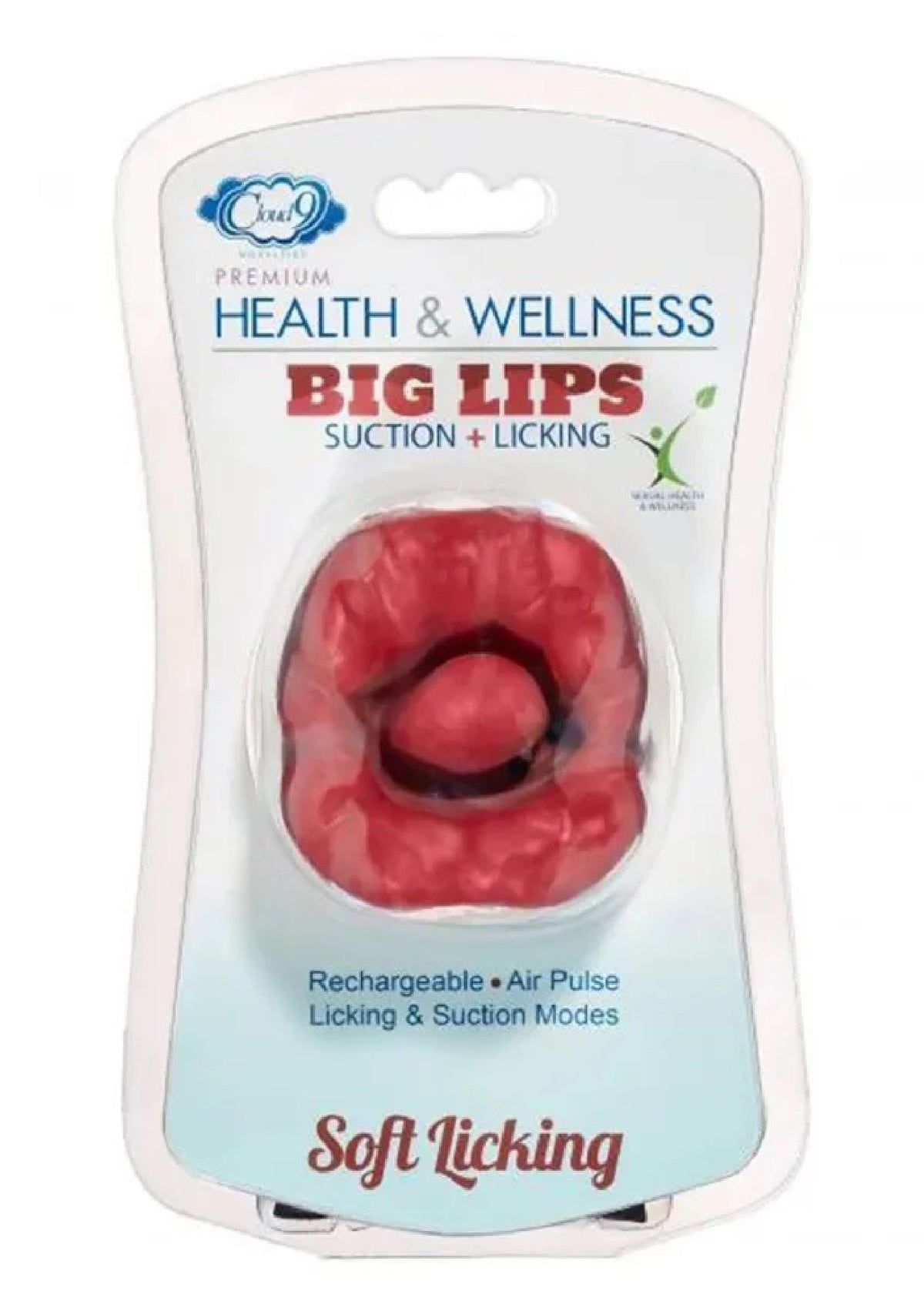 Big Lips Suction and Licking Clitoral Vibrator in Red Color Red AIR PULSATION