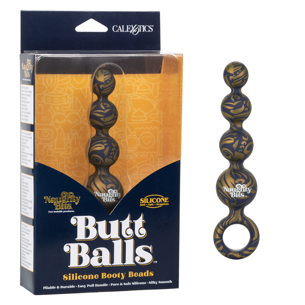 Naughty Bits Butt Balls – Silicone Booty Beads 4.5" Insertable > Anal Range > Anal Beads