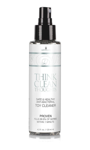 Think Clean Thoughts Toy Cleaner Spray 4.2 Oz Antibacterial Default Title Adult Toy Cleaner