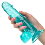 Size Queen 6 Inch Blue Realistic Dildo with Life Like Texture > Dildos > Realistic Dildos