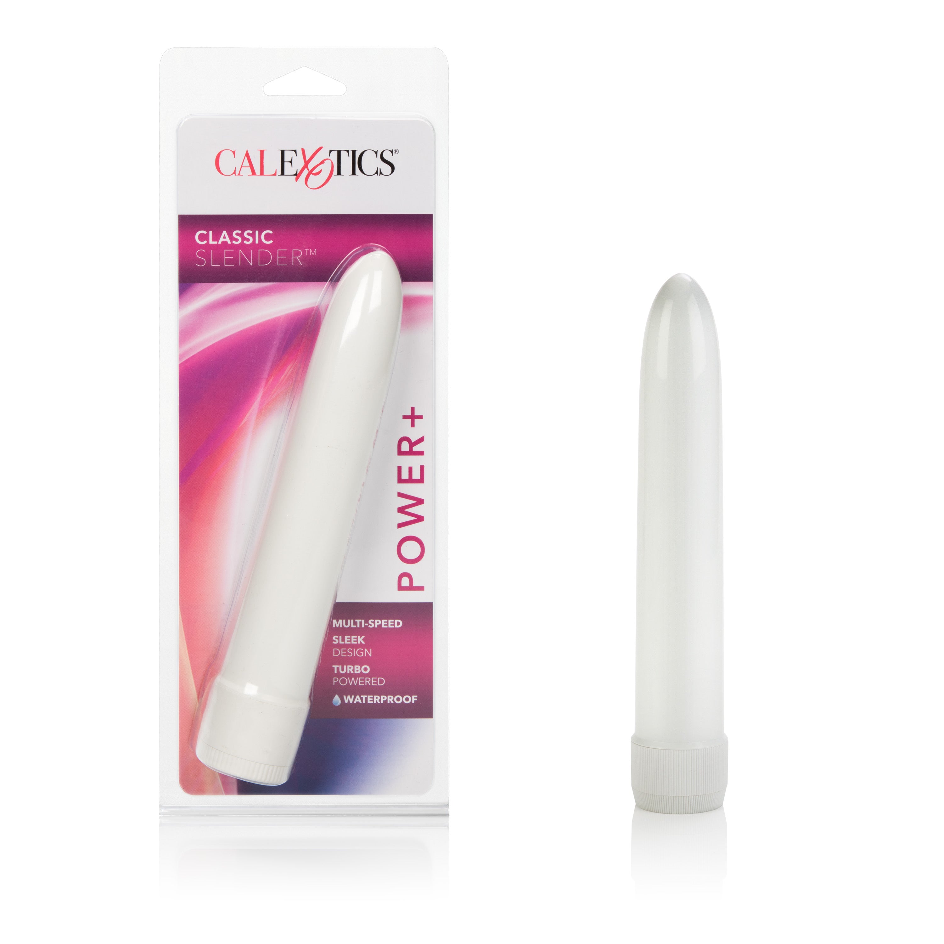 CalExotics Classic Slender White Vibrator Sleek and Powerful Vibrators
