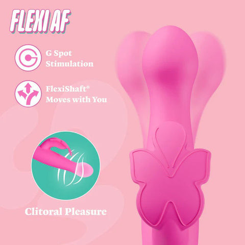 Aria Naughty Af 2.0 Rechargeable Dual Stimulator Vibe Plum VIBRATORS-RABBIT