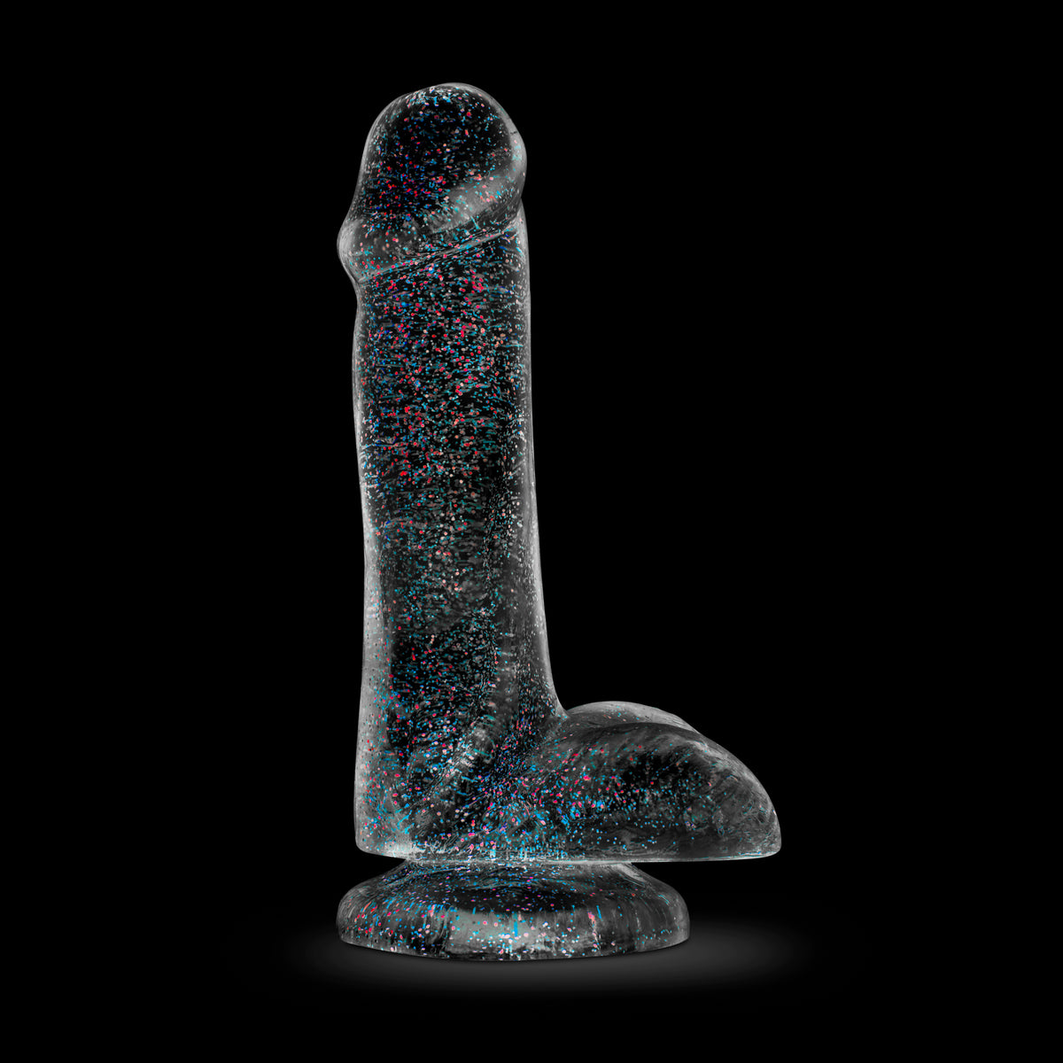 Naturally Yours 6 Inch Glitter Dildo Sparkling Clear Toy > Dildos > Realistic Dildos