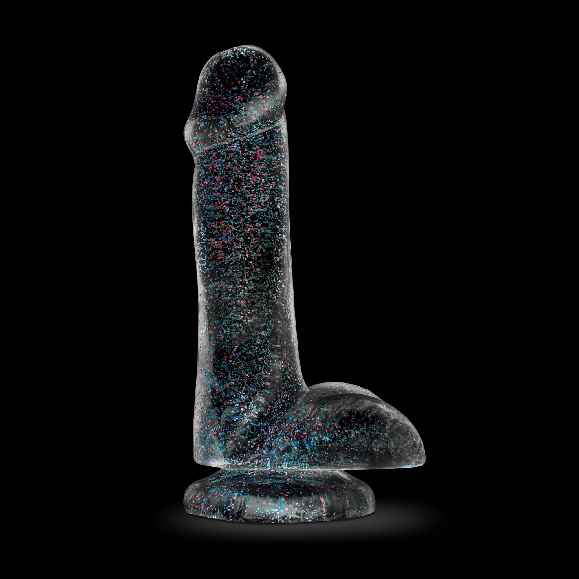 Naturally Yours 6 Inch Glitter Dildo Sparkling Clear Toy > Dildos > Realistic Dildos