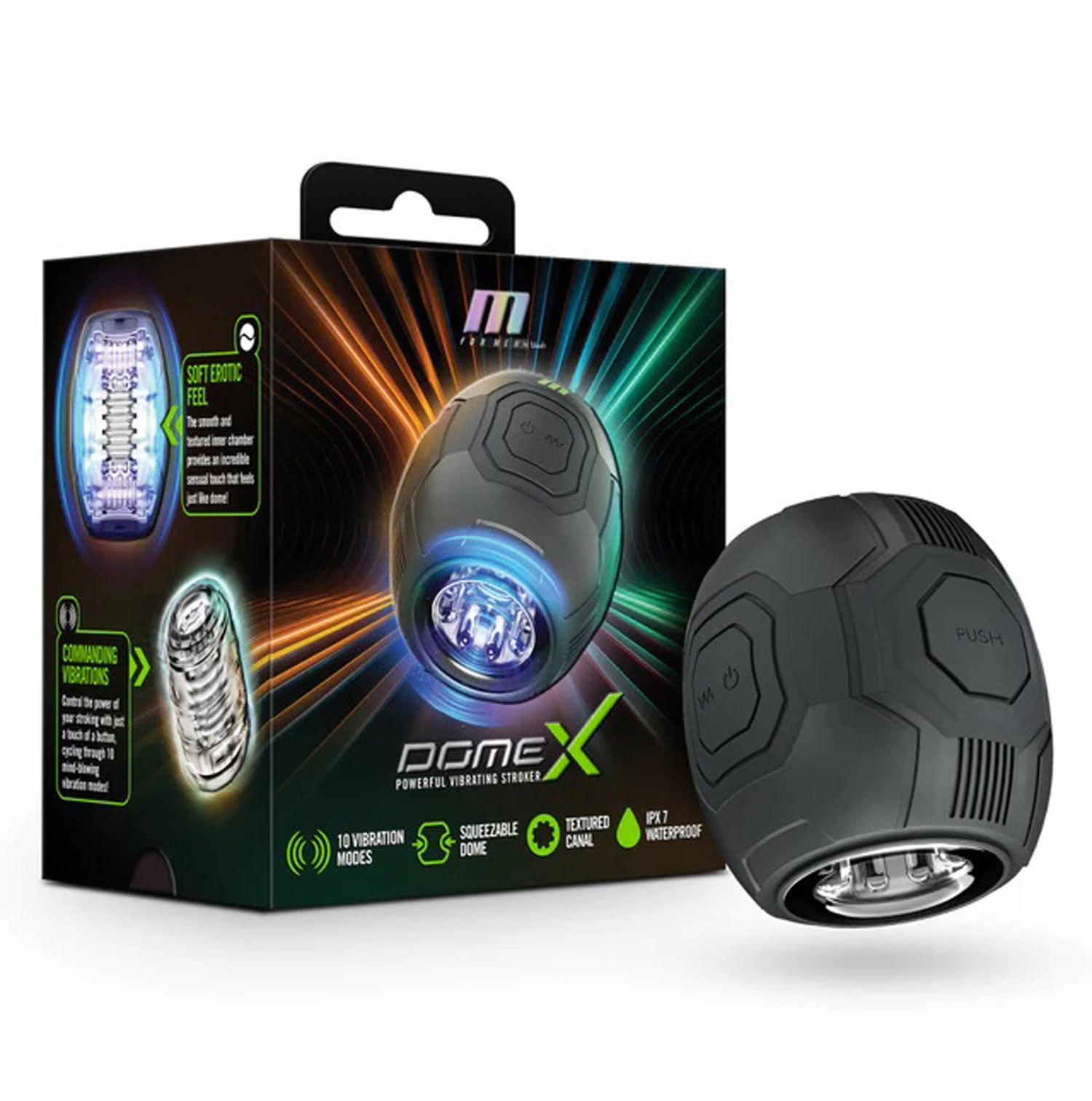 M for Men Dome X Vibrating Male Masturbator with 10 Modes > Sex Toys For Men > Masturbators > Vibrating