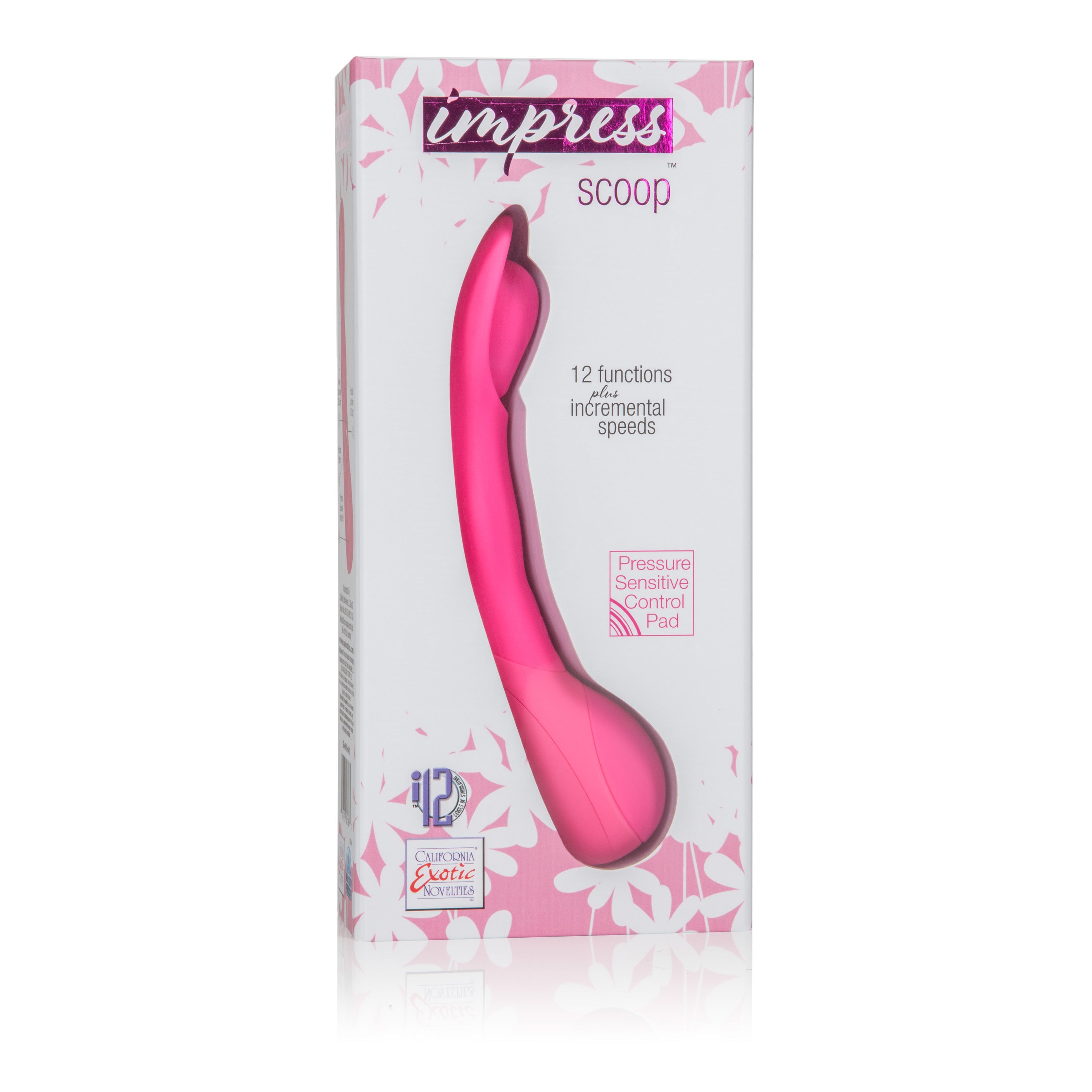 Impress Scoop Blue Silicone Wand Massager with 12 Functions Vibrators