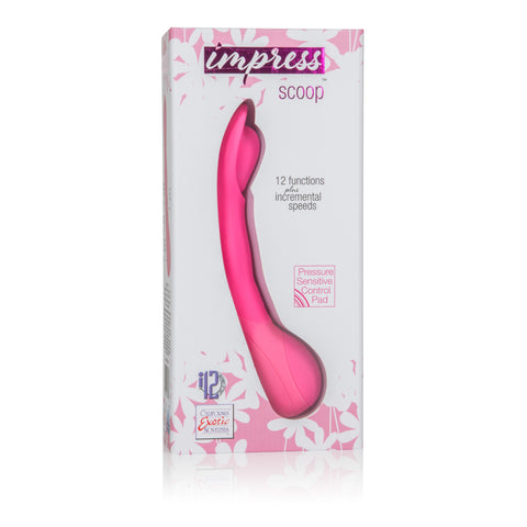 Impress Scoop Blue Silicone Wand Massager with 12 Functions Vibrators