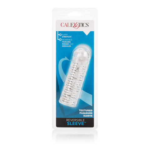 Reversible Sleeve Clear Textured Soft Stretchy TPR Sleeve for Enhanced Sensual Pleasure Clear SLEEVES