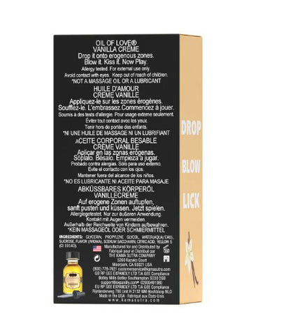 Kama Sutra Oil of Love Vanilla Creme Kissable Massage Oil 22ml > Essentials > Massage Oil