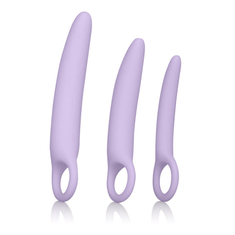 Dr. Laura Berman Alena Set of 3 Lavender Silicone Dilators with Finger Loop – Small 3” x 0.5”, Medium 3.5” x 0.75”, Large 4.25” x 0.75” > Sex Toys For Ladies > Kegel Exercise
