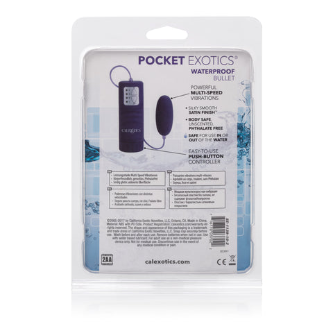 Waterproof Velvet-Cote Bullet Vibrator with 4-Speed Controller BULLETS & EGGS