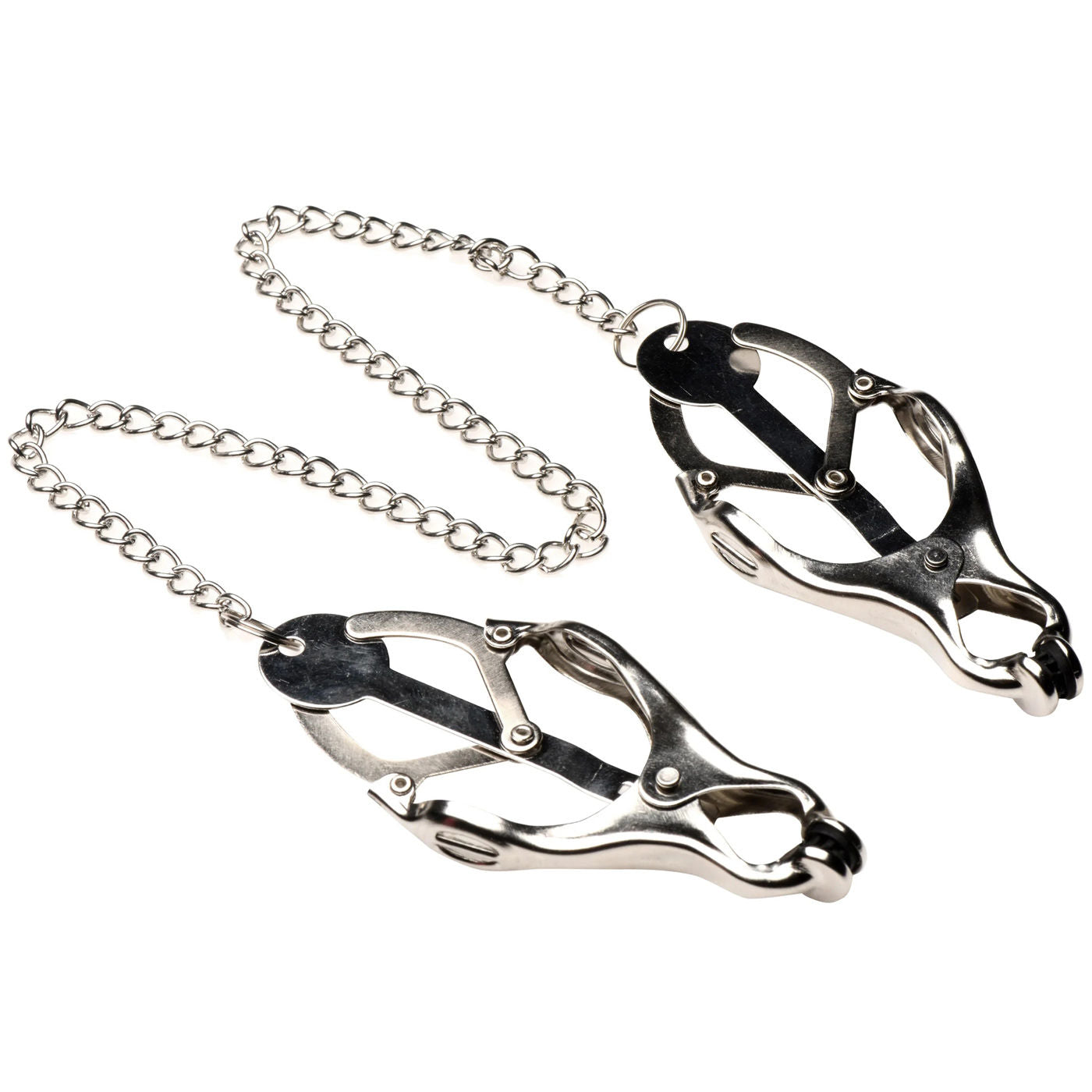 Primal Spiked Clover Nipple Clamps with Pressure Chain Silver Nipple Clamps
