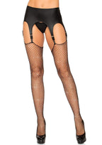Rhinestone Fishnet Stockings Black One Size Lingerie Hosiery Black One Size > Clothes > Hosiery > Stockings