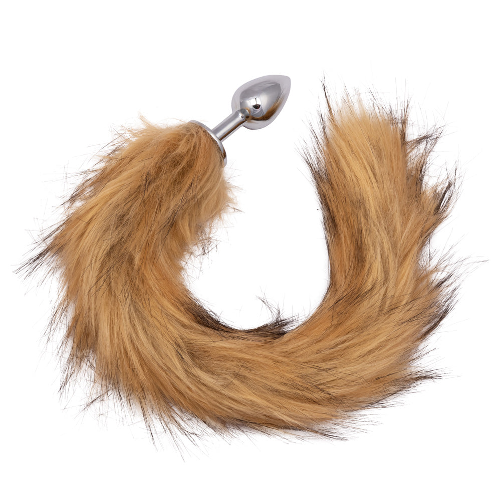 Running Wild Tail (Brown) – Metallic Probe with Long Tail Accessory > Anal Range > Tail Butt Plugs Main image