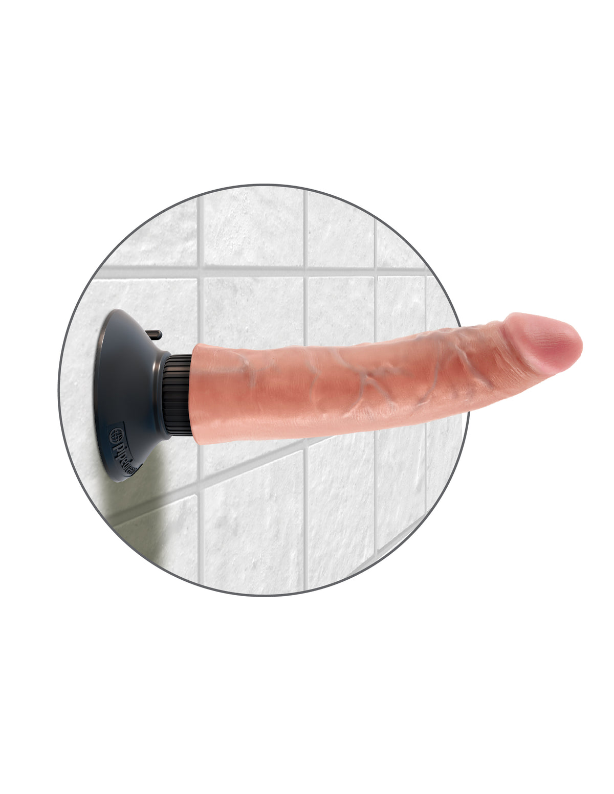 King Cock 7 Inch Vibrating Dong – Realistic Design 17.8 cm Vibrating Dildo > Vibrators > Realistic Vibrators