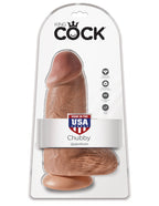 King Cock Chubby Tan Realistic Suction Mounted Dildo With Balls > Dildos > Oversized Toys