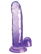 King Cock Clear 7 Inch Realistic Dildo With Balls Purple > Dildos > Realistic Dildos