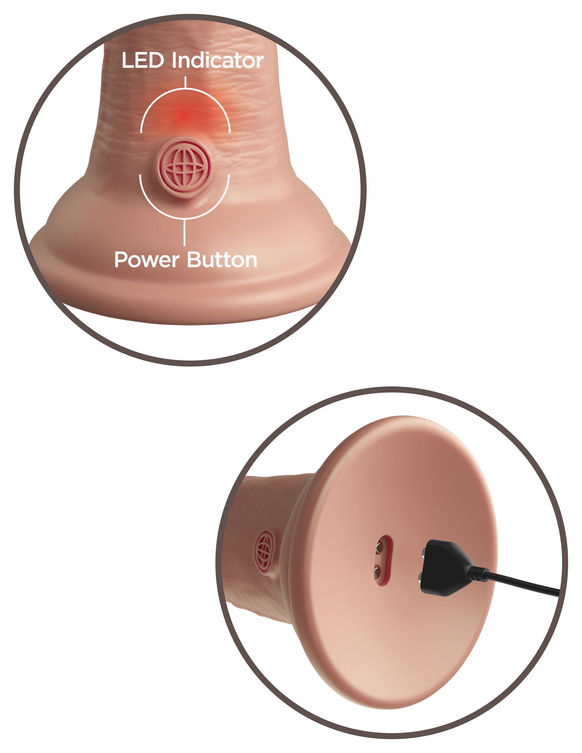 King Cock Elite 6 Inch Vibrating Dual Density Silicone Dildo Secondary image
