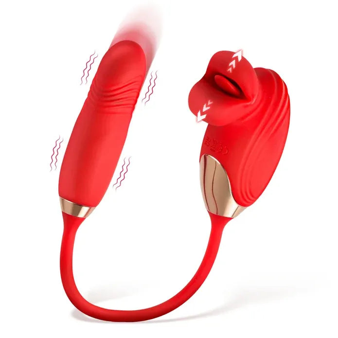 Bliss Kiss Kissing Clitoral Stimulator and Thrusting Vibrator – Silicone Rechargeable > Sex Toys For Ladies > Clitoral Vibrators and Stimulators