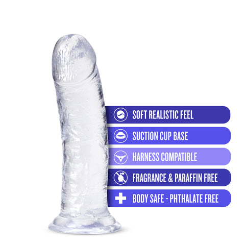 B Yours Plus Clear Dildo Soft Realistic Adult Intimacy Toy Clear DONGS