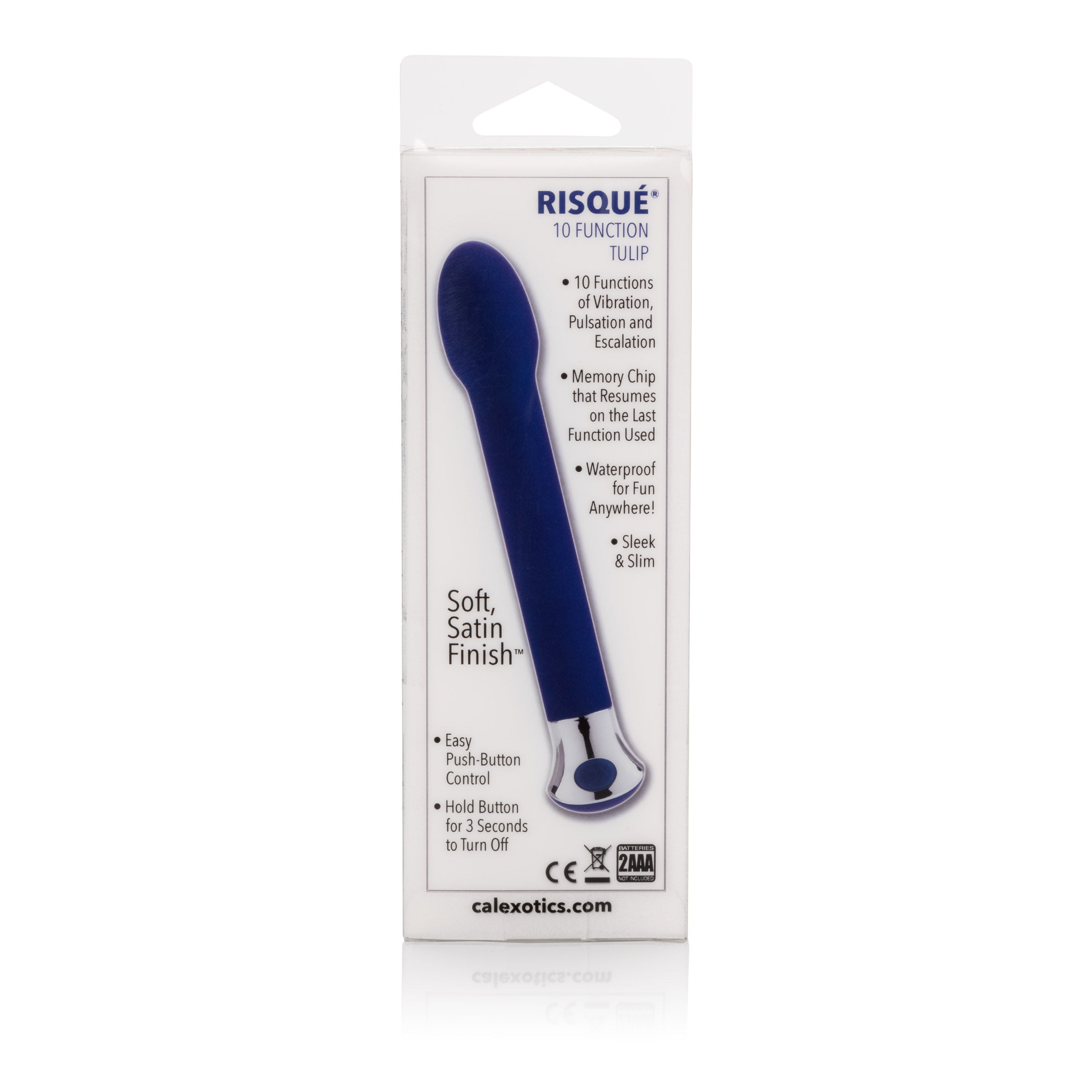 10-Function Risque Tulip Vibrator in Sleek Black Design STIMULATORS