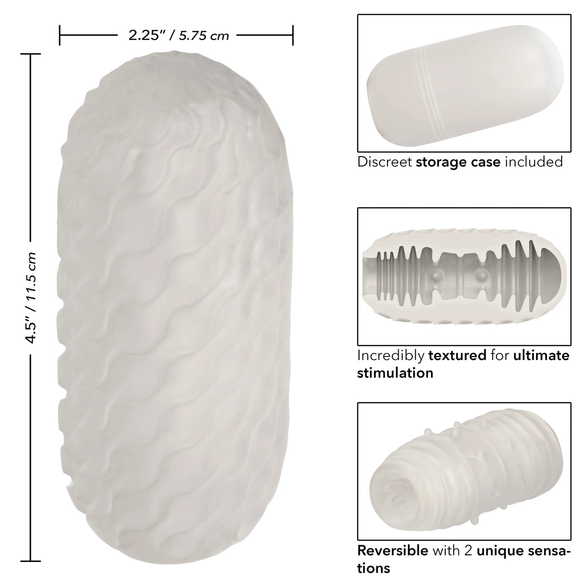 Boundless Reversible Ribbed Stroker – Closed End Textured Design